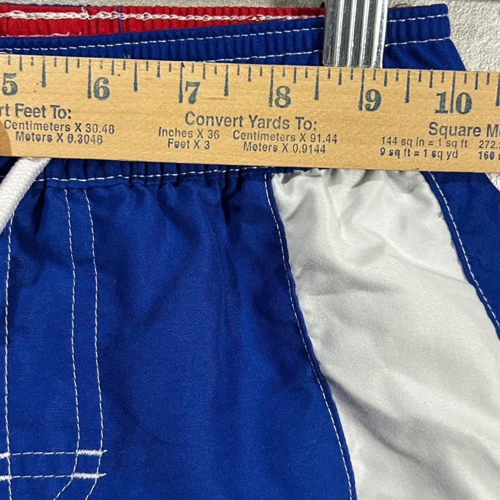 Nautica Boy's Swim Trunks Shorts Blue Red White Colorblock Size‎ Medium